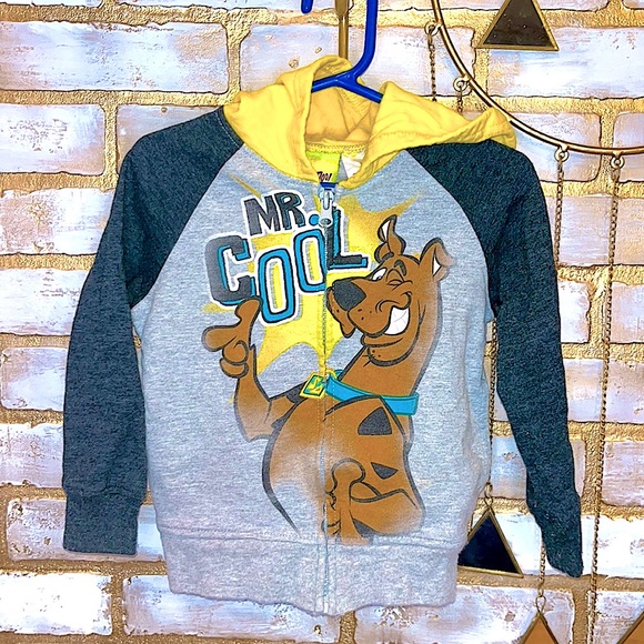 Scooby Doo Blue, Gray & Yellow Zip-Up Hoodie Jacket, Boys Size 2T. - Picture 2 of 6